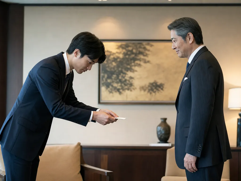 大切なお客様との初回接点のあと、丁寧なフォローを考えるビジネスパーソン